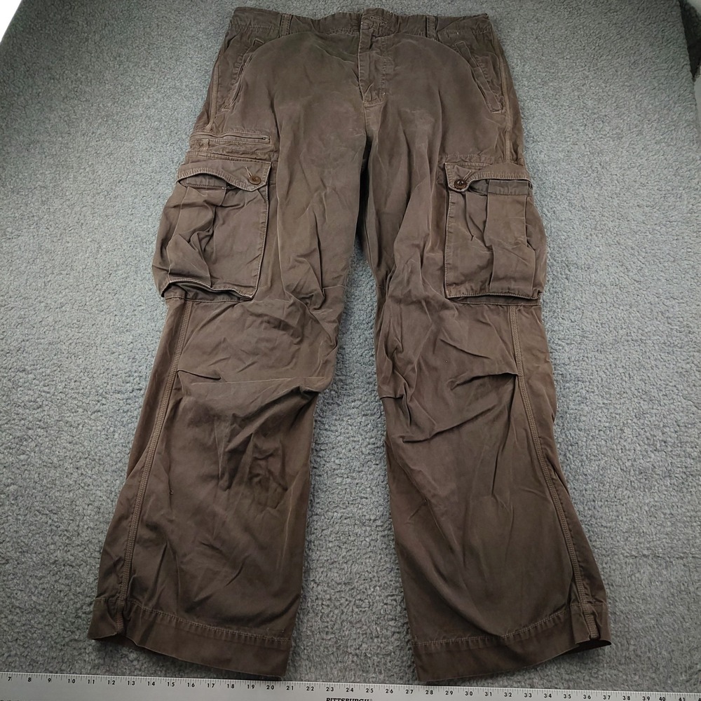 Banana Republic Cargo Pants Mens 36x32 Brown Utility Faded Baggy Y2K Skater